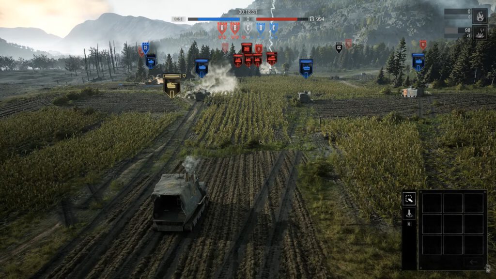 Gameplay Screenshot of the Battlefield in Veil of Ashes