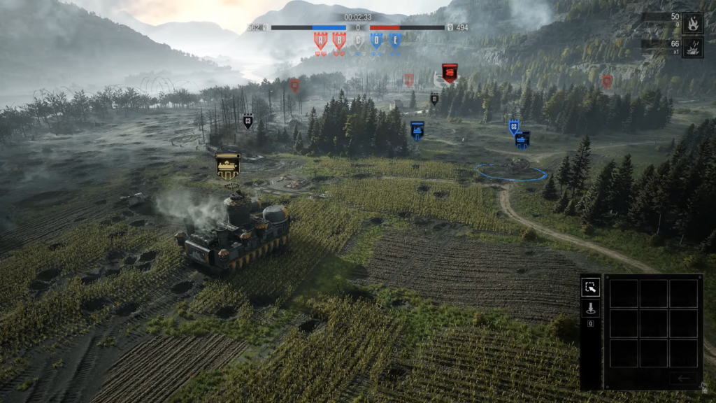 Screenshot of the Kriegspfalz Behemoth on the Battlefield in the Game Veil of Ashes